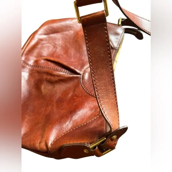 The Bridge Vintage Brown Leather Shoulder / Crossbody Bag - Picture 9 of 16